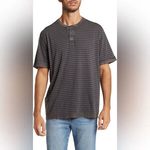 Tommy Bahama Tidelands Short Sleeve Henley, Onyx, Small, NWT